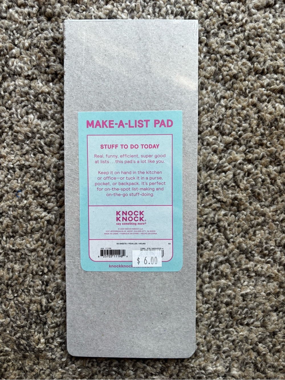 NWT Knock Knock Lot of 4 Notepads 3.5” X 9” - Picture 3 of 6
